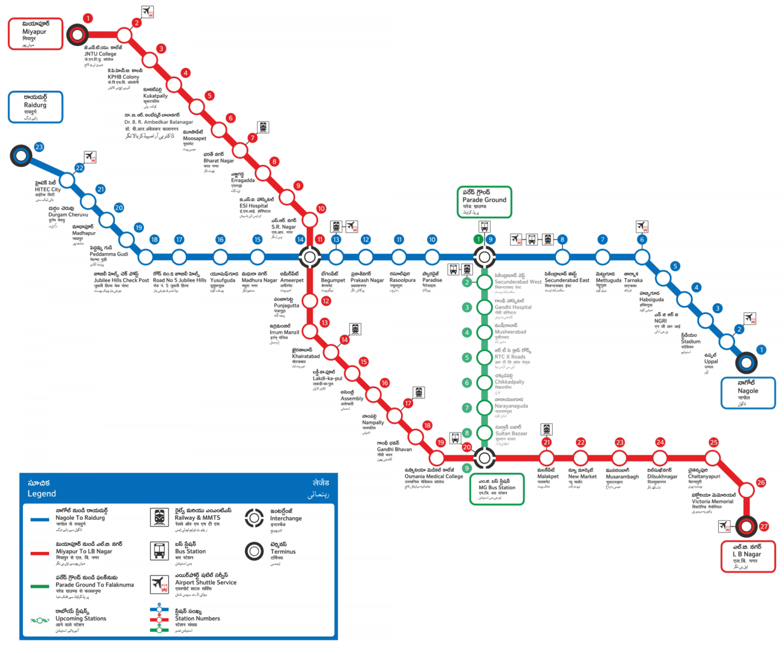 hyderabad metro map